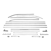 55 Chevrolet Nomad - Door Panel Stainless Trim Kit, 20 Pieces Set