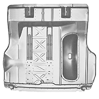 55-57 Chevrolet Full Size - Full Trunk Floor Pan with Braces & Spare Tire Well, US Made