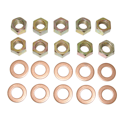 55-64 Chevrolet Full Size Car Rear Axle Differential Hardware Set, 20 pcs, Copper Washers & Nuts