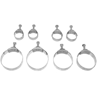 55-57 Chevrolet Car - Tower-Type Radiator & Heater Hose Clamps Kit, 8 Pieces Set