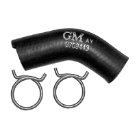 55-56 Chevrolet Full Size 6 Cylinder Car - Upper Radiator Hose w/ 2 Clamps