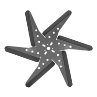 55-57 Chevrolet Full Size Car - 6-Blade, 17