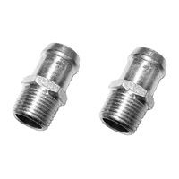 65-72 Chevrolet Car Hex Head Water Pump Bypass Fittings, Pair