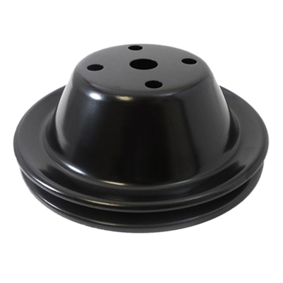 Chevrolet Small Block Car w/Long Pump, 1-Groove Black Water Pump Pulley