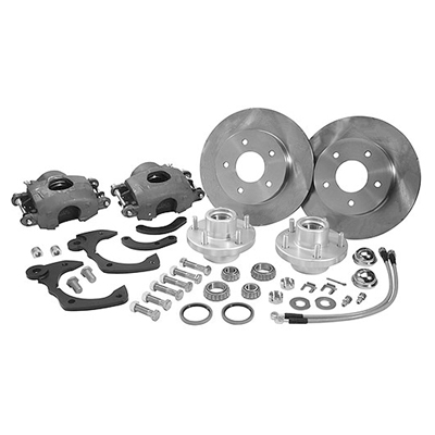 58 Chevrolet Car Stock Spindle Disc Brake Component Kit, Zero Offset