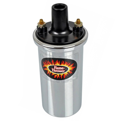 58-74 Chevrolet Full Size Car, Flame Thrower Ignition Coil, Chrome