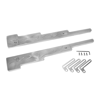 58-72 Chevrolet Passenger Car Spark Plug Wire Looms - Ball Milled, Small Block / Big Block, Polished Aluminum, Pair