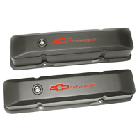 Chevrolet Small Block Car - Aluminum Valve Covers, Black, Pair