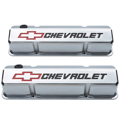 Chevrolet Small Block V8 Car - Competition Cast Aluminum Valve Covers, Polished, Pair