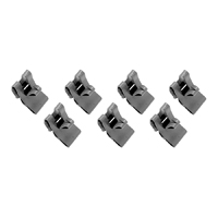 55-57 Chevrolet Full Size Car w/4BBL - Fuel & Brake Line Frame Clips, 7 Pc Set