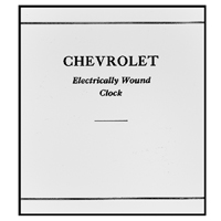 55-56 Chevrolet Car - Clock Instruction Manual