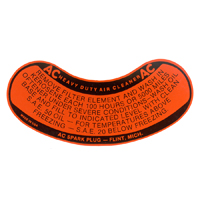 56-57 Chevrolet 2x4BBL  Car - Oil Bath Air Cleaner Decal