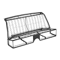 55-57 Chevrolet 2-Door Sedan Rear Glide Custom Seat Frame Assembly