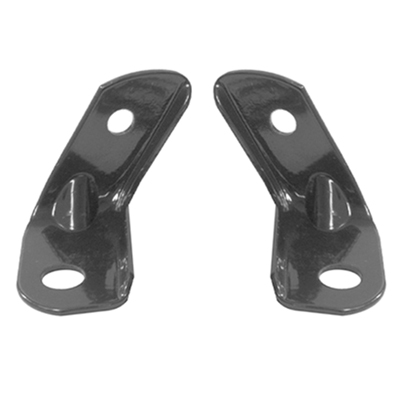 56 Chevrolet Grill Tie Bar Adjuster Brackets, Black, Pair