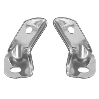 56 Chevrolet Grill Tie Bar Adjuster Brackets, Stainless Steel, Pair