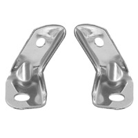 56 Chevrolet Grill Tie Bar Adjuster Brackets, Stainless Steel, Pair
