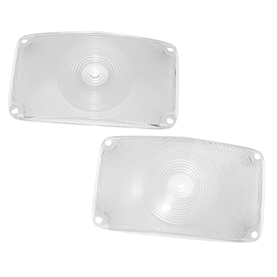 56 Chevrolet Parking Lamp Lenses, Clear, Pair