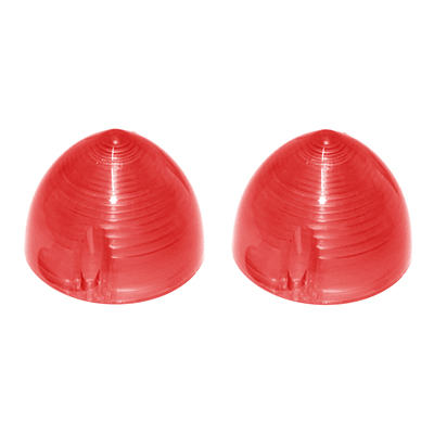 56 Chevrolet Fullsize Tail Lamp Lens, Red Plastic, Pair