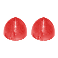56 Chevrolet Fullsize Tail Lamp Lens, Red Plastic, Pair