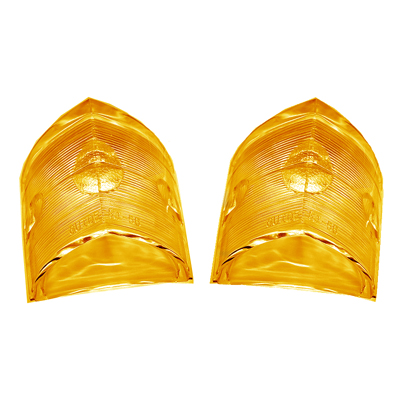 56 Chevrolet Fullsize Back-up Light Lens, Amber Custom Plastic, Pair