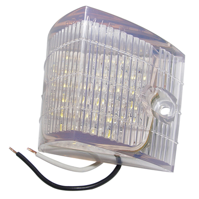 56 Chevrolet Fullsize Back-up Light Lens, L.E.D. Clear Plastic, Each