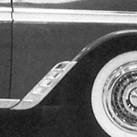 56 Chevrolet Passenger Car Front Fender Gravel Shields, w/o Nuts Pair