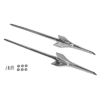 56 Chevrolet Passenger Car Fender Ornaments, Pair