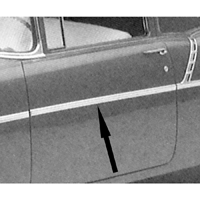 56 Chevrolet 150/210 2 Dr. Front Door Molding, LH