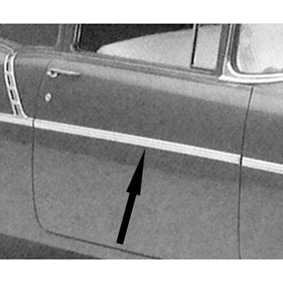 56 Chevrolet 150/210 2 Dr. Front Door Molding, RH