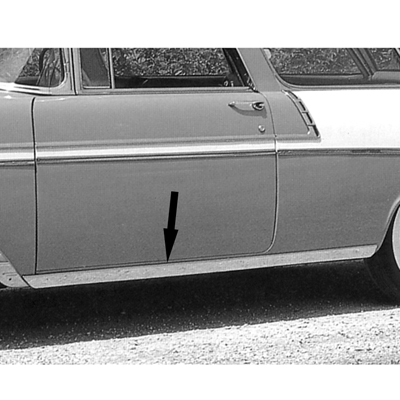 56 Chevrolet Passenger Car Rocker Panel Moldings, w/o Clips Pair