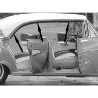 56-57 Chevrolet 4-Door Hardtop Roof Rail Weatherstrip, Pair