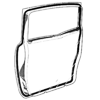 56-57 Chevrolet 4-Door Hardtop Rear Door Weatherstrip, Pair