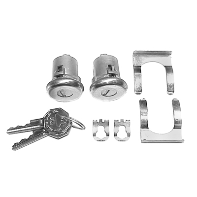 56 Chevrolet Door Lock Assembly with Flat-Type Pawl, Set