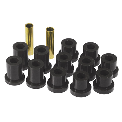 56-57 Chevrolet Urethane Leaf Spring Eye & Shackle Bushing Set, 12 Pieces with 2 Metal Sleeves