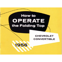 56 Chevrolet Convertible Top Operation Manual