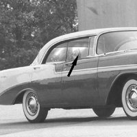 56-57 Chevrolet 4-Door Hardtop (Sport Sedan) Clear Front Door Glass