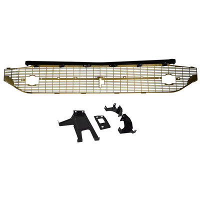 57 Chevrolet Bel Air Grill Assembly, Gold  with Black Tie Bar