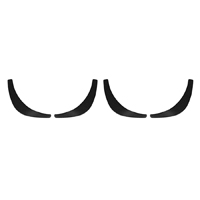 57 Chevrolet Headlamp Bezel Decal Set, Black