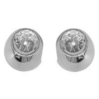 57 Chevrolet Front Bumper Bullet Housings, Chrome, Pair