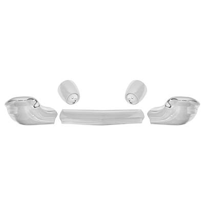 57 Chevrolet Front Bumper, 5 Piece Includes Bullet Housings, Chrome
