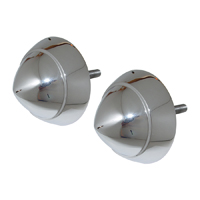 57 Chevrolet Front Bumper Bullets Original Shape, Custom Chrome, Pair