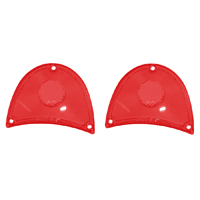 57 Chevrolet Fullsize Tail Lamp Lenses, Red Plastic, Pair