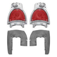 57 Chevrolet Passenger Car Tail Light Assemblies, LH & RH, Pair, U.S. Made
