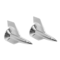 **CALL**57 Chevrolet Fullsize Hood Rocket Inserts, Chrome, Pair