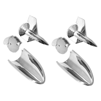 57 Chevrolet Fullsize Hood Rocket Set, Chrome, 6 Pieces