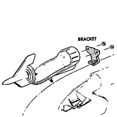 57 Chevrolet Fullsize Hood Rocket Brackets, Pair