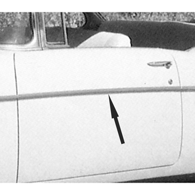 57 Chevrolet Bel-Air/210 2 Dr. Front Door Molding, LH