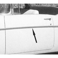 57 Chevrolet Bel-Air/210 2 Dr. Front Door Molding, LH