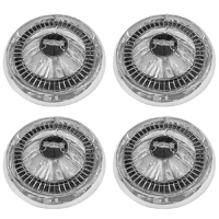 57 Chevrolet Passenger Car Small Wire Wheel Hub Cap Set, Black Painted Details, 4-Pieces