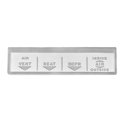 57 Chevrolet Full Size Heater Control Panel Lens